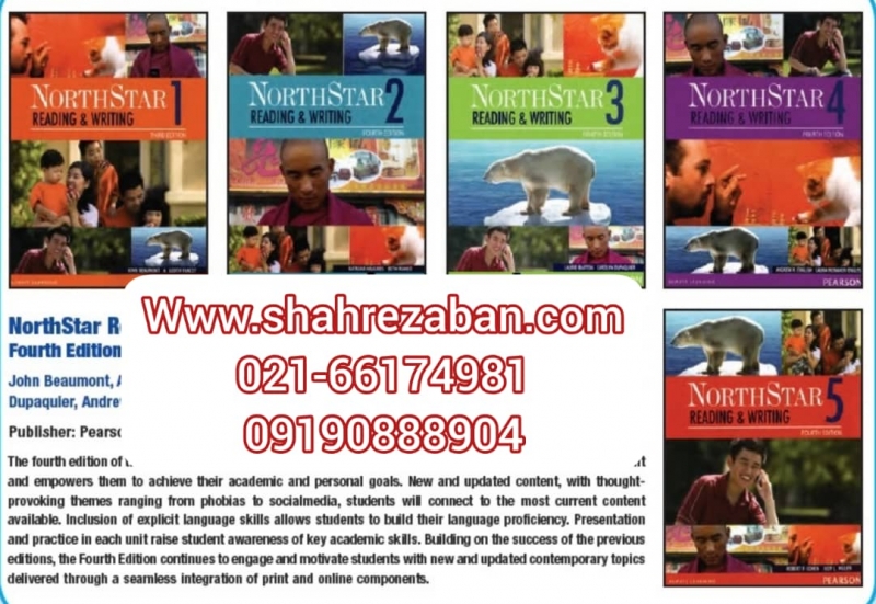 خرید مجموعه 5 جلدی کتاب نورث استار ریدینگ اند رایتینگ NorthStar Reading