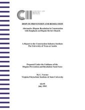 کتاب دیسپوت پرونشن اند ریزلوشن CII SD-95 : Dispute Prevention and Resolution