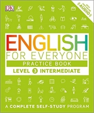 کتاب انگلیش فور اوری وان لول 3 پرکتیس بوک English for Everyone Level 3 Practice Book Intermediate English