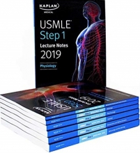 مجموعه 7 جلدی کتاب یو اس ام ال ای استپ لکچر نوت USMLE Step 1 Lecture Notes 2019: 7-Book Set (Kaplan Tes t Prep) 1st Editi سیاه و