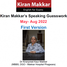 کتاب زبان کیران ماکار اسپیکینگ Kiran Makkar s Speaking Guesswork May Aug 2022 First Version