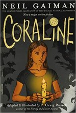 کتاب رمان انگلیسی مرجانی Coraline کتاب چاپ رنگی مصور