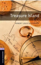 کتاب داستان آکسفورد بوک وارمز فور تراژر ایسلند Oxford Bookworms 4 Treasure Island+CD