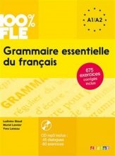 کتاب گرامر ضروری فرانسه Grammaire essentielle du français niv. A1-A2 + CD 100% FLE سیاه و سفید