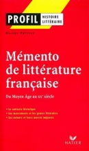 کتاب Profil - Memento de la littérature française