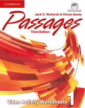 کتاب پسیجز ویدیو اکتیویتیز ویرایش سوم Passages Level 1 video activities 3rd edition