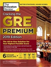 کتاب کراکینگ جی آر ای ویت 6 پرکتیس تست Cracking the GRE Premium Edition with 6 Practice Tests 2019