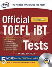 کتاب آفیشال تافل آی بی تی تست ETS Official TOEFL iBT Tests 2nd - Volume 2+ DVD