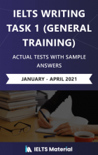 کتاب آیلتس رایتینگ تسک 1  (IELTS Writing Task 1 General Training Actual Test with Sample Answers (January – April 2021